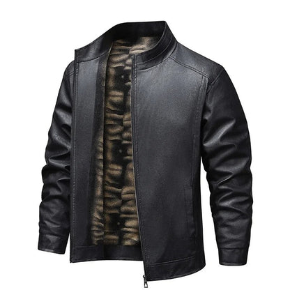 Vintage Fleece Lined Leather Jacket
