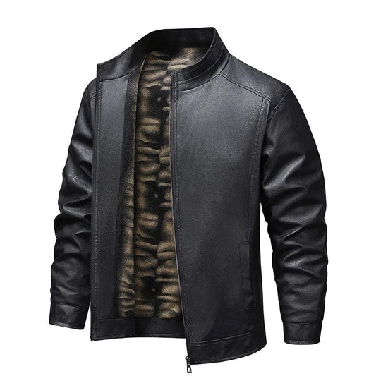 Vintage Fleece Lined Leather Jacket