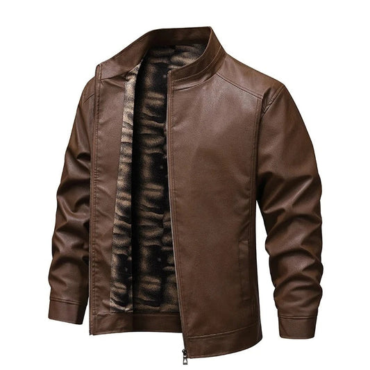 Vintage Fleece Lined Leather Jacket