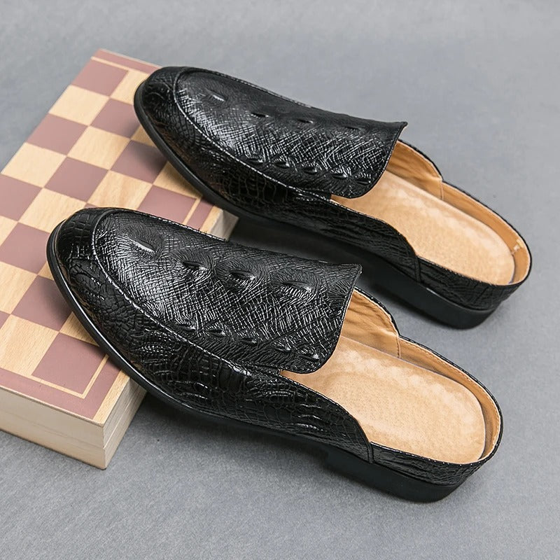 Elegant Crocodile Print Dress Shoes