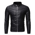 Standing Collar Leather Jacket