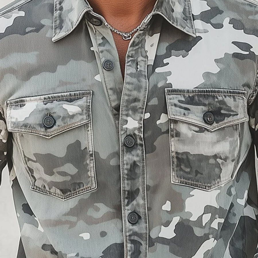 Elegant Men's Camo Shirt