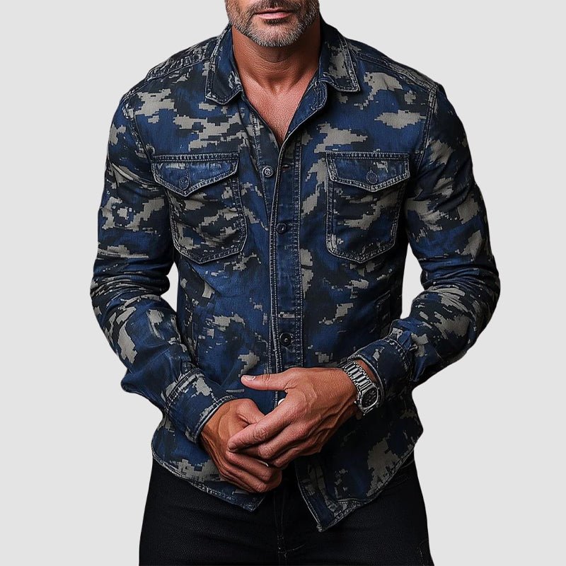 Elegant Men's Camo Shirt