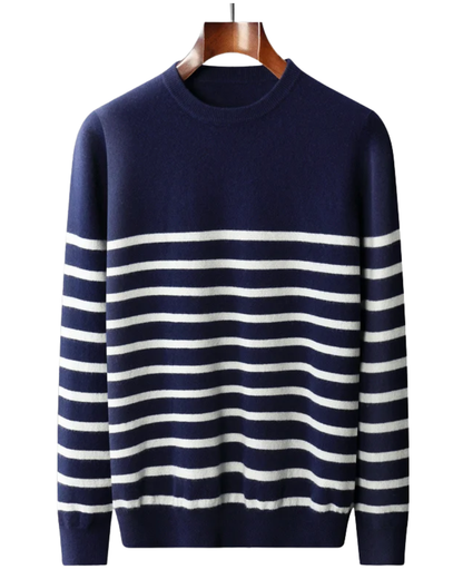 Elegant Striped Wool Sweater