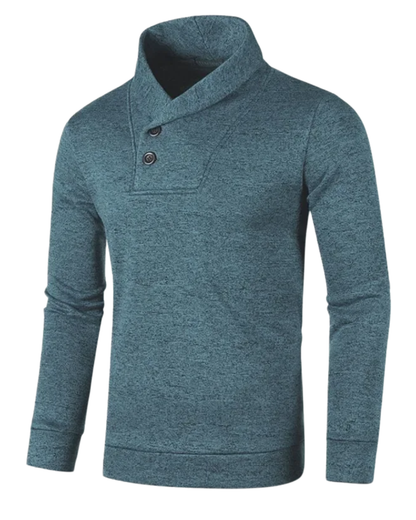 Elegant Button Turtleneck